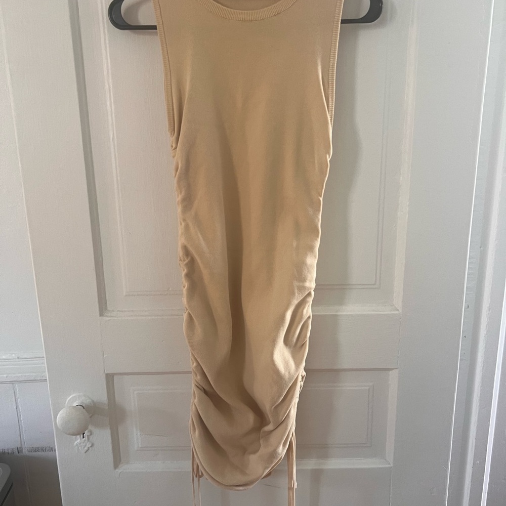 Sleeveless Tan Dress